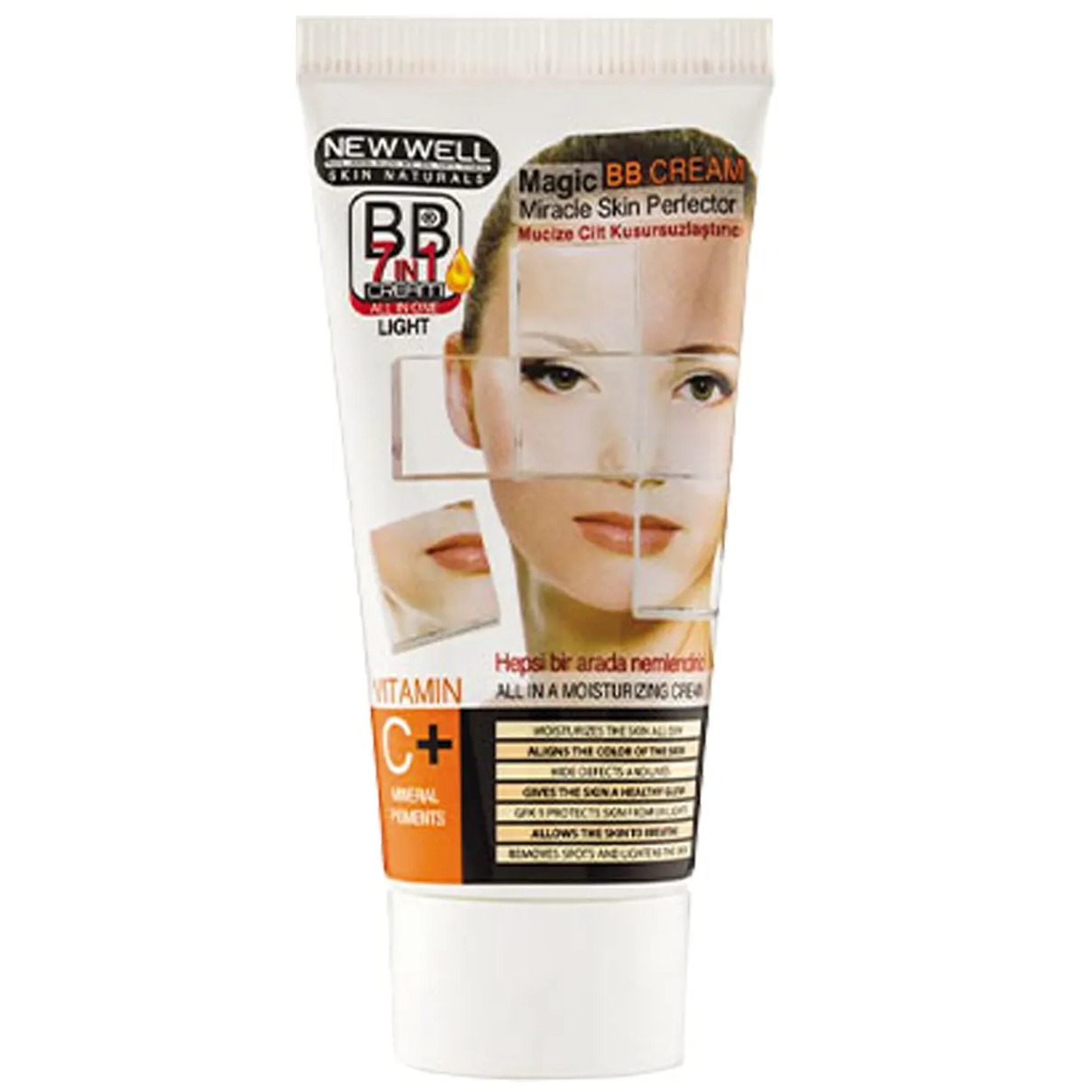 ب ب کرم 7 کاره نیوول Newwell رنگ روشن حجم 50 میل