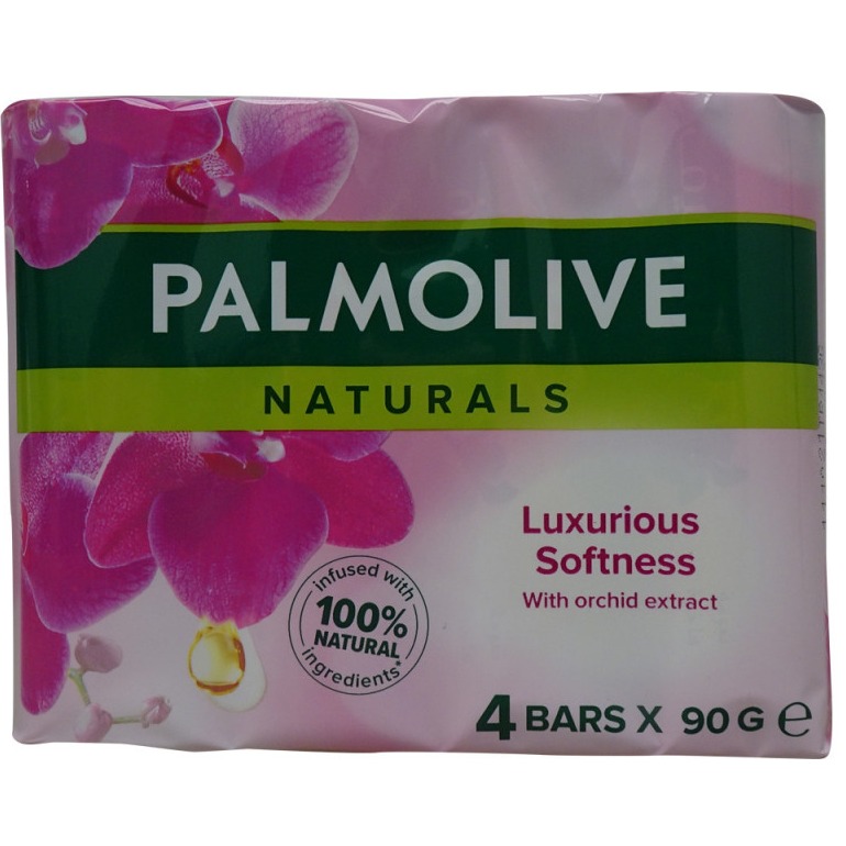صابون پالمولیو Naturals، نرمی لوکس با عصاره ارکیده بسته 4 عددی 90 گرمی