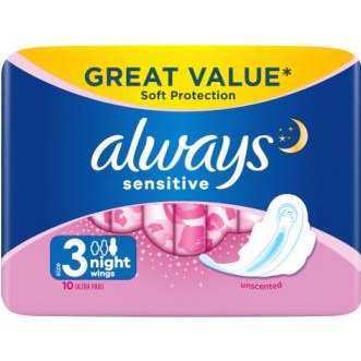 نوار بهداشتی الویز مدل Sensitive Night Ultra (سایز 3)