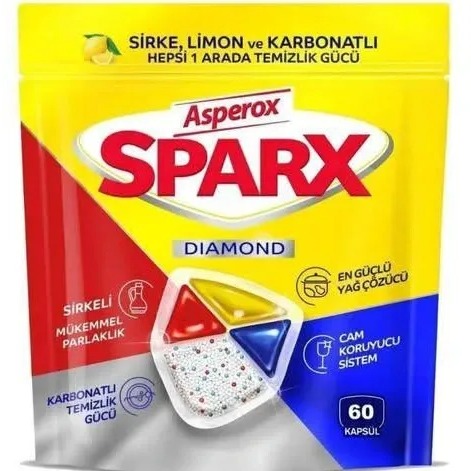 قرص ماشین ظرفشویی اسپروکس مدل Sparx Diamond بسته 60عددی