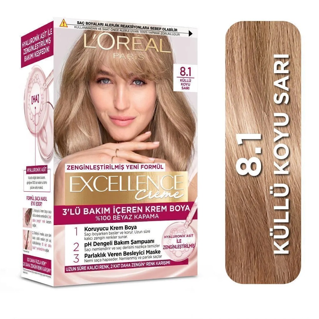 رنگ مو لورال LOREALشماره8.1