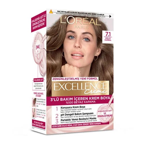 رنگ مو لورال LOREALشماره7.1