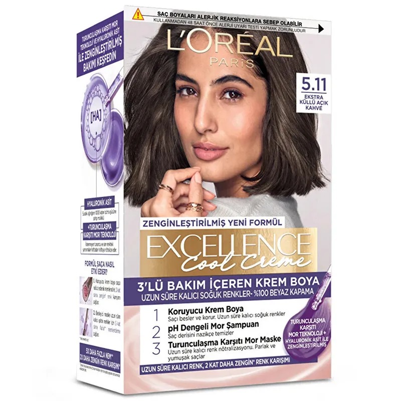 رنگ مو لورال LOREALشماره5.11