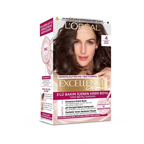 رنگ ‌موی شماره 4 لورالLOREAL