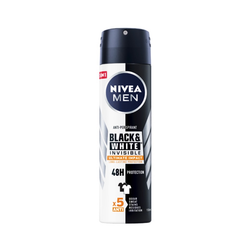 اسپری ضد تعریق نیوا مردانه حجم 150 میلBLACK WHITE INVISIBLE