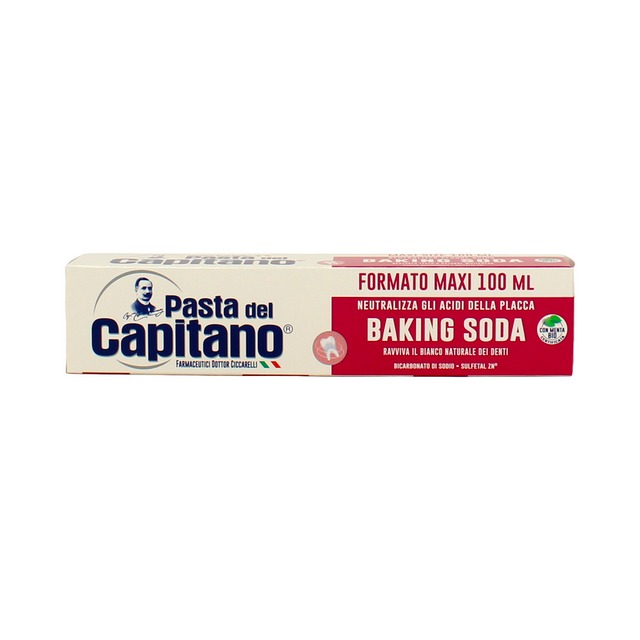 خمیر دندان پاستا دل کاپیتانو Pasta del Capitano سفید کننده مدل BAKING SODA