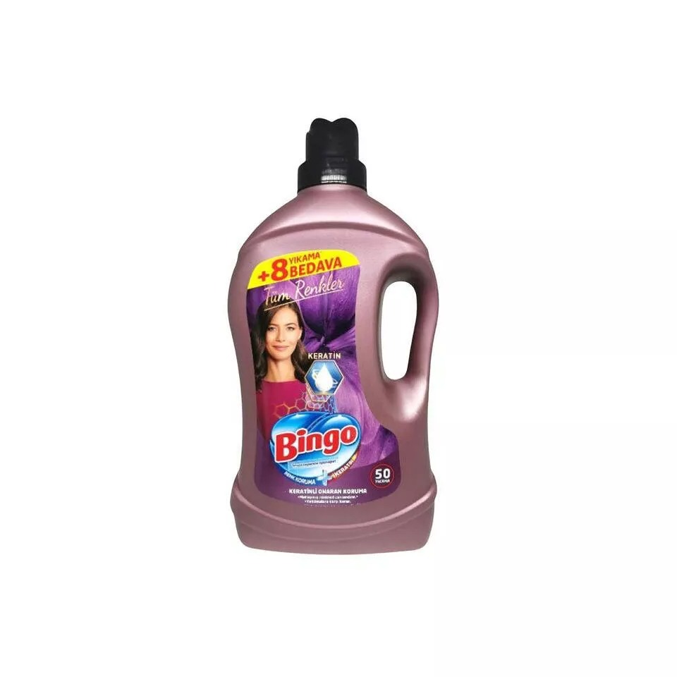 مایع لباس شویی بینگو 3لیتری لباس های رنگی Bingo 3-liter laundry detergent for  colored clothes