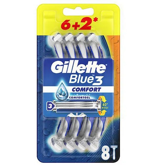 خودتراش ژیلت Gillette مدل Blue3 Comfort بسته 8 عددی