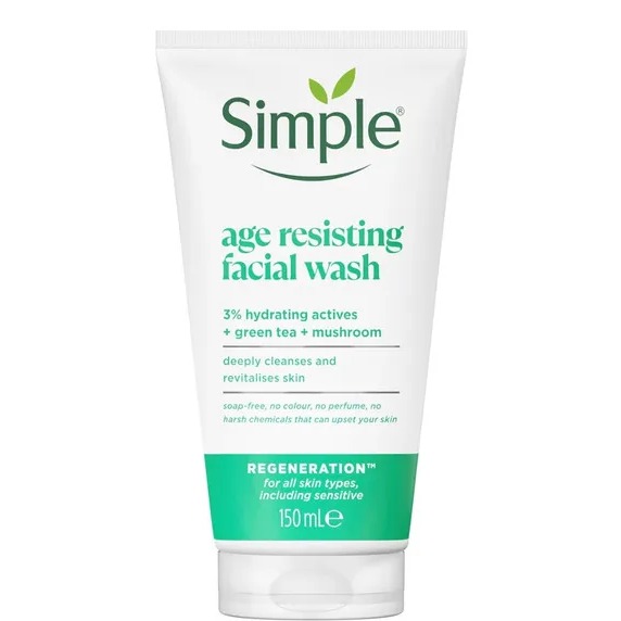 ژل شستشوی صورت ضد پیری سیمپل مدل Age Resisting