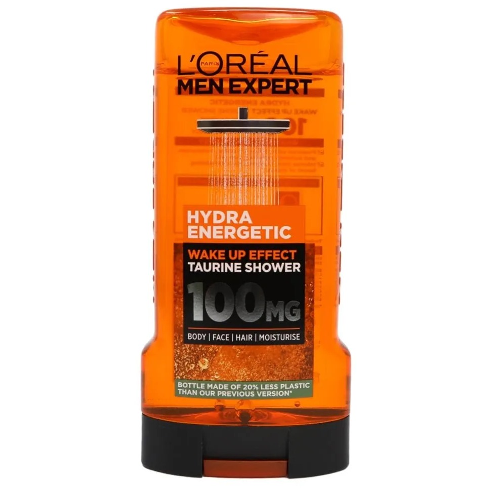 شامپو سر و بدن مردانه لورال LOREAL نارنجی اصل فرانسه سری HYDRA ENERGETIC حجم 300 میلی