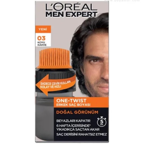 کیت رنگ موی مردانه لورال MEN EXPERT شماره 03 رنگ قهوه ای تیره